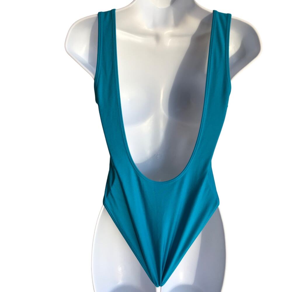 Private Party "Getting Drunk" Blue One Piece Swim Suit size S/M - Picture 4 of 9